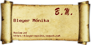 Bleyer Mónika névjegykártya